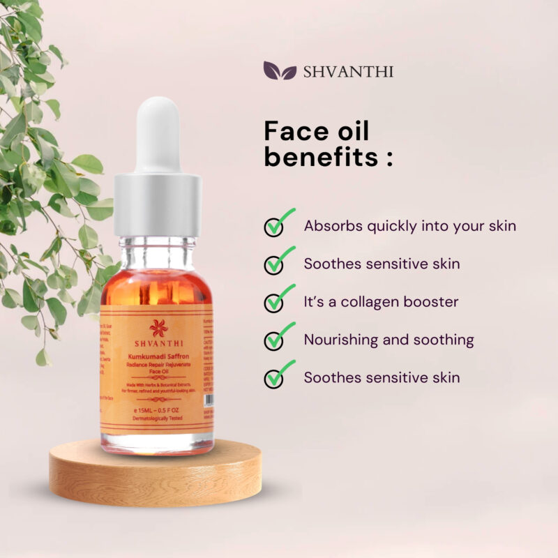 Kumkumadi Saffron Radiance Repair Rejuvenate Face Oil- 15ML - Image 2