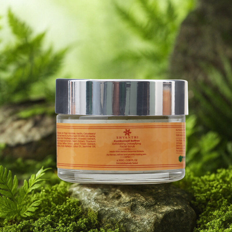 Kumkumadi Saffron Exfoliating Detoxyfying Facial Scrub- 100G - Image 6